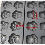 XEOLEO Electric Waffle Maker Machine 12PCS Cat Paw Shape Waffle Makers Waffle Iron Machine Takoyaki Machine
