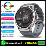 GPS Smart Watch Men 1.85-Inch HD AMOLED Screen BT Calls AI Voice Assistant Outdoor Sports Smartwatch V69 for Android IOS
