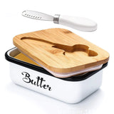 2025 New Butter Dish with Lid for Countertop AISBUGUR Metal Butter Keeper Includes Stainless Steel Multipurpose Butter Large