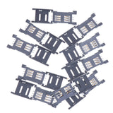 SIM Card Holder 6 Pin ABS Black Tray Connector Socket Accessories for Mobile Communication Devices