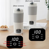 650ml Portable Electric Kettle Travel Boil Water Cup Thermo Pot Smart Teapot Temperature Adjustment Kettle With LED Display