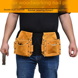 Woodworking tool kit leather thickened wear-resistant nail bag installation building decoration tool bag multi-functional nail