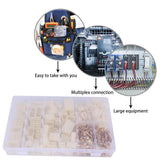 400Pcs 6.3Mm 1 2 3 4 6 8 9 Pin Electrical Automotive Wire Connector Male Female Socket Plug And Pin Header Crimp Wire Terminals