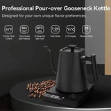 110V/220V Rapid Heating Temperature Control Pot Stainless Steel Liner 1200W Electric Kettle 1.0L Gooseneck Hand Brew Coffee Pot