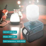 12W 1500Lumen Cordless LED Work Light Desk Lamp for Makita 18V Li-ion Battery Protable LED Flood Light Brightness Adjustable