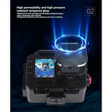 ABWG-80M Waterproof Case for GoPro12/11/10 Aluminum Underwater Deep Diving Housing Protective Case with 52mm Filter Mount