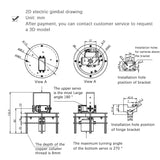 2D Servo 270 Degree 2D Electric Pan Tilt Bearing Bracket Camera With Flat Screw DIY Kit