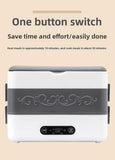 2.4L Double-layer Heated Lunch Box 220V Electric Heating Insulated Lunch Box 304 Stainless Steel Inner Pot Lunch Heater
