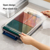 GW-A4 Transparent Storage Box Portable Plastic Document Stationery Jewelry Storage Case School Home Office Supplies