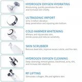 New Arrival! Multifunction skin care device 7 in 1 anti aging small bubble H2O2 hydrogen oxygen jet beauty machine with Led Mask