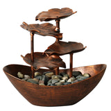 28 x 15 x 25CM Tabletop Water Fountain with LED Lights Desktop Fountain Mini Waterfall Indoor Tabletop Fountain Water Feature