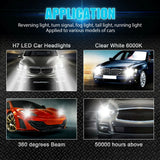 LED Car Fog Light 110W 6000K H7 9005 LED Headlight Bulb Super Bright LED Driving Light IP67 Waterproof DC 12-24V Car Accessories