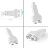 1v2 Port Waterproof POE Repeater IP66 10/100Mbps 1 to 2 PoE Extender with IEEE802.3af/at 48V Outdoor for POE Switch 2 Camera