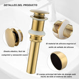 Stainless Steel Push and Seal Pop Up Drain Overflow Free Design Chrome Finish Ideal for1/4 Inch Sinks Modern Bathroom Sink Drain