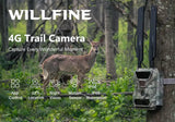 Willfine Sifar 4.0CG PRO 24MP 4G LTE Infrared Cellular Trail Camera Traps with MMS GPS No Glow 940nm LEDs for Wildlife Monitor