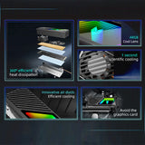 M.2 2280 SSD Heatsink Heat Sink Cooler with Thermal Silicone Pad 5V 3 Pin ARGB Hard Drive Heatsink M.2 Radiator for M.2 2280 SSD