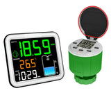 Wireless Solar Water Tank Level Meter Temperature Monitor Time Display Precision LCD Liquid Depth Level High/Low Indicator Alarm