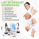 3 in 1 Tool 40K Cavitation Ultrasonic Body Slimming Machine Multi-Polar Frequency Anti-Wrinkle Rejuvenation Skin Lift Tighten