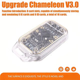 B27B Chameleon V3.0 RFID Smart Chip Reader Emulator 125K 13.56Mhz ID IC Read Writer Tag Copyer+ 4XUID Keychain/3XCUID Card