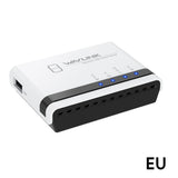 USB 2.0 LRP Print Server Share a LAN Ethernet Networking Printers Power Adapter USB HUB 100Mbps Network Print Server for PC