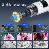 1000X 4.3" LCD Digital Microscope 1080P Coin Microscopio 8 LED Lights USB Magnifier Soldering Repair Video Microscope for Coin