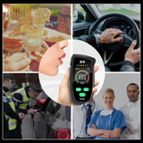 Black Portable Digital LED Display Breathalyzer USB Rechargeable Alcohol Tester with 3.7V 320mAh Battery, ±10% Accuracy, 2.5in