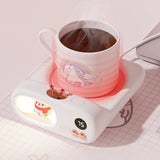 220V Cup Heater Coffee Mug Warmer Pet Heating Coaster Smart Thermostatic Heating Pad Milk Tea Coffee Warmer Mat For Friends Gift