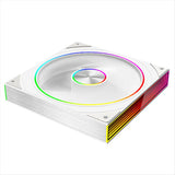 GW-ARGB Case Fan 14CM Cooling Fan Divine Light Synchronous 5V3pin Circular Light Bar White B