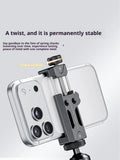 E10 Phone Tripod Stand for IPhone 17 Pro Max - Aluminium Smartphone Mini Tripod Pocket Cell Phone Stand Universial