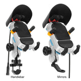 15W Wireless Charging Mobile Phone Bracket 360 Degree Rotating Motorbike Phone Support Shockproof Phone Navigation Bracket