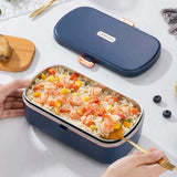 900ml Portable Electric Lunch Box Water Free Heating Bento Box Rice Cooker Thermostatic Heating Food Warmer For Office