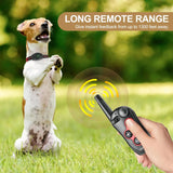 2 in 1 Bark Collar with Remote Range 1300ft, Dog Training Collar, Beep, Vibration,Shock,Waterproof Electric Dog Shock Collar