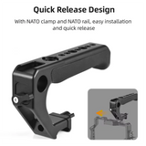 Top Handle For Camera Cage Rig G Rip With Clamp Rail Cold Shoes 1/4" 3/8" Threads