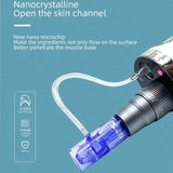 New Electric Microneedle 5 Speed Adjust Beauty Derma Pen Microneedling Skin Care Tool With 2Pcs Round Cartridge Needle