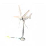 Portable vertical axis five blade wind turbine model three-phase permanent magnet generator with gentle wind start