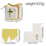 2025 New 50Pcs/Lot Unique Cruciform Treat Holder Simple Fold Design Gift Presentation Party Essential Party Packaging Box