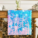 Sequin Table Runner Glittering Scales Table Runner In 12x84 Inches Theme Party Decoration Table Runner For Long Table For Baby