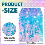 Sequin Table Runner Glittering Scales Table Runner In 12x84 Inches Theme Party Decoration Table Runner For Long Table For Baby