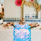 Sequin Table Runner Glittering Scales Table Runner In 12x84 Inches Theme Party Decoration Table Runner For Long Table For Baby