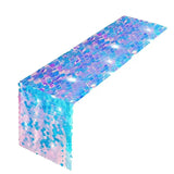 Sequin Table Runner Glittering Scales Table Runner In 12x84 Inches Theme Party Decoration Table Runner For Long Table For Baby