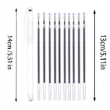 Sewing Pens Disappearing Ink Sewing Marker For Fabric Disappearing With 10 Refills High-temp Disappearing Pen Sewing Erasable