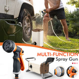 Car Wash Vegetable Watering Flowers Multifunctional Outdoor Pump RV Camping Water Pump with Pressure Switch and Night Lights
