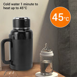 1500ML Car Electric Kettle 304 Stainless Steel Anti Dry Burn LED Temperature Display Car Hot Water Boiler with Foldable Handle
