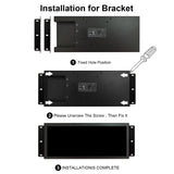 12.3inch 1920x720 850nits IPS High Brightness Advertising LCD Monitor Support USB Auto Play,270° Rotation