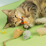 100pcs Cat Mice Toy Plush Catnip Filled Mouse for Indoor Cats and Kittens