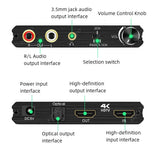 4K 60HZ YUV 4:4:4 HDR HDMI-compatible 2.0 Audio Extractor Optical TOSLINK SPDIF 5.1CH R/L 4K HDMI-compatible to SPDIF+R/L+3.5MM