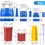 304Pcs Fuses Assortment Kit Standard+Small+Mini Blade Fuses Low and Tall/STD Profile Box Shaped Assorted Fuse with Fuses Puller