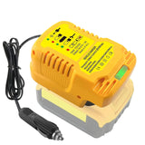Mini Car Charger Replace for Dewalt 20V 18V Li-ion Battery Use on Car Cigarette w/ LED Indicator Portable Vehicle Charger