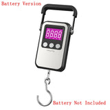 60kg Digital LCD Hanging Hook Scale 10g Electronic Luggage Fish Scales Battery/USB Stainless Steel Panel Handle Weighing Balance