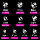 100pcs Stainless Steel Ear Hose Clamps+ 1pc Clamp Pliers, Worm Drive Hose Clips,Fuel & Water Pipe Clamps for Car Applications